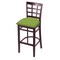 Holland Bar Stool Co 25" Counter Stool, Dark Cherry Finish, Canter Kiwi Green Seat 313025DC009 - alternate 1